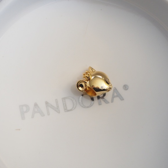 PANDORA Shining Rat Charm 768587C01 14k Gold-plated unique metal blend - Picture 4 of 9